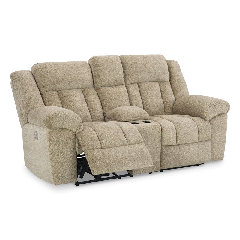 Signature Design by Ashley Tip-Off Power Reclining Fabric Loveseat with Console 6930518 IMAGE 2