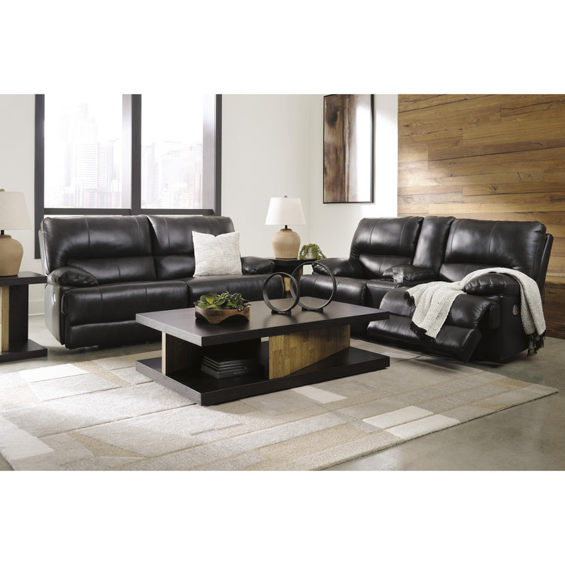 Signature Design by Ashley Mountainous Power Reclining Leather Match Loveseat with Console U6580118 IMAGE 13