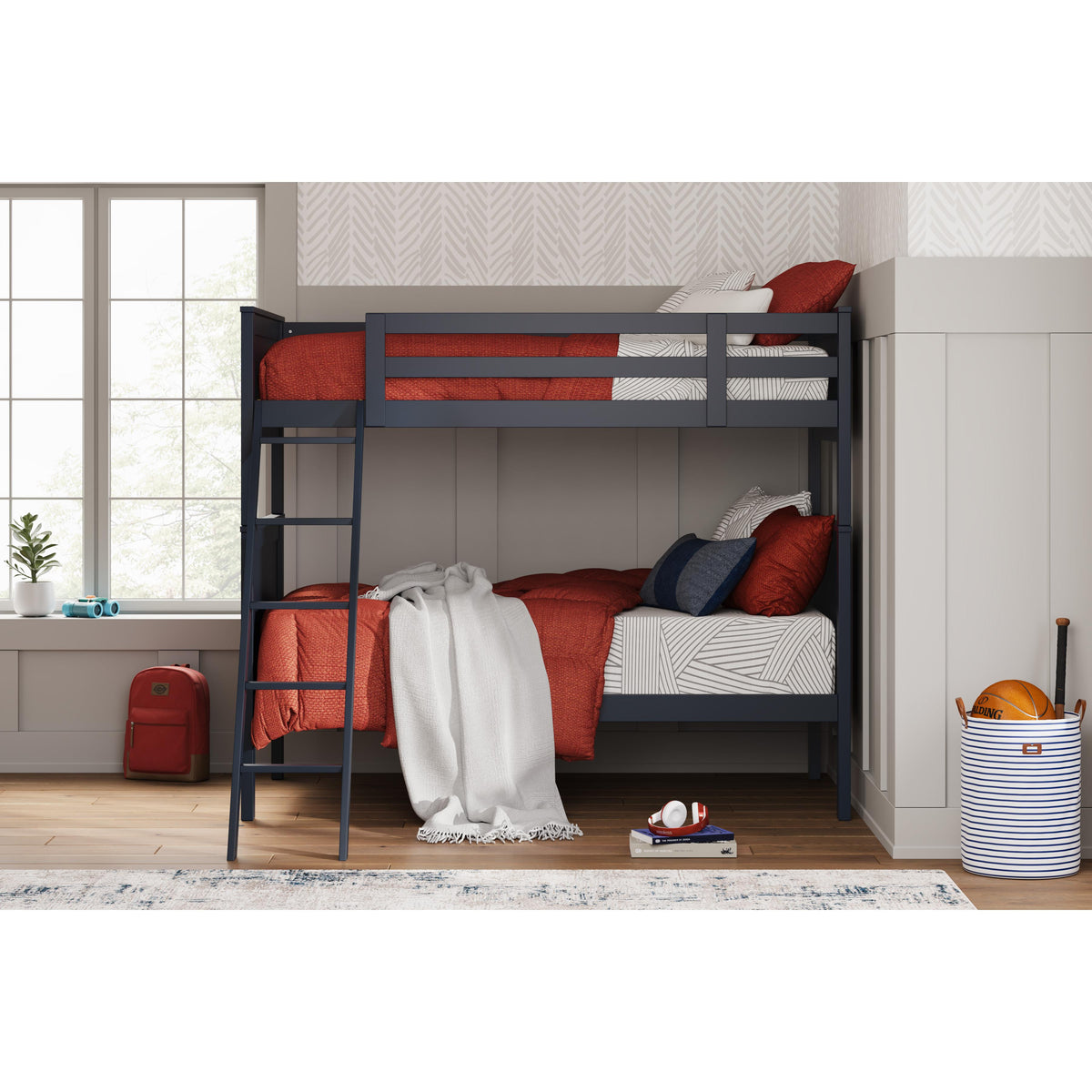 Signature Design by Ashley Nextonfort B396B2 Twin over Twin Bunk Bed