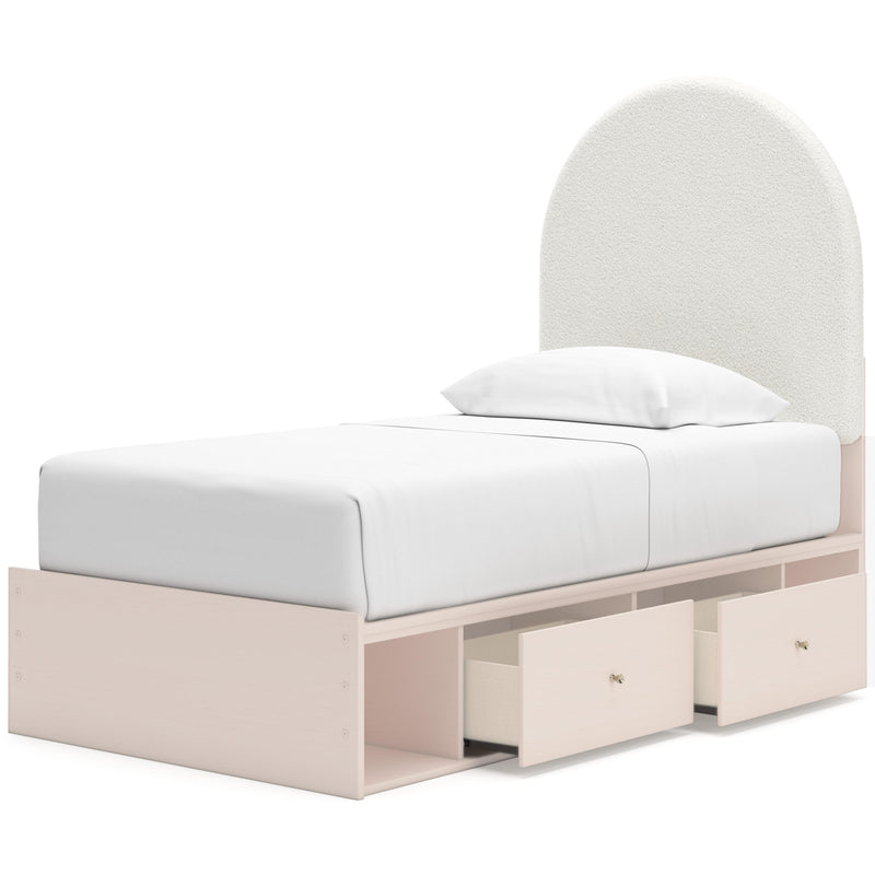 Signature Design by Ashley Wistenpine Twin Upholstered Panel Bed with Storage B1323-53/B1323-52/B1323-150/B100-11 IMAGE 2