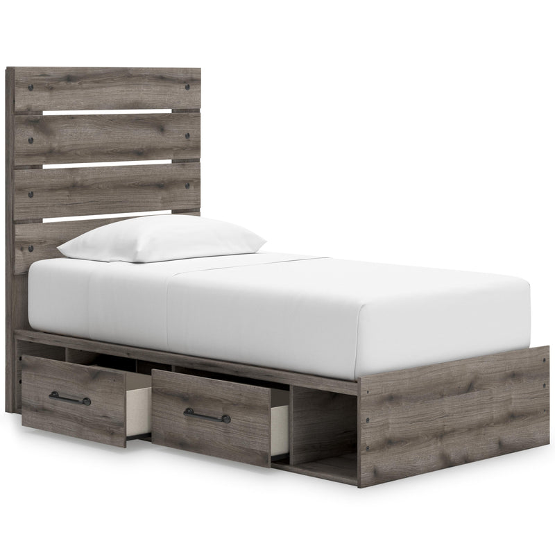 Signature Design by Ashley Graystorm Twin Panel Bed with Storage PCB2405-53/PCB2405-150/B100-11 IMAGE 2